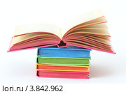 Разноцветные книги. одна раскрытая. Стоковое фото, фотограф Виталий Гулай / Фотобанк Лори