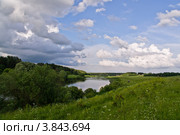 Ранний закат на реке Угре. Стоковое фото, фотограф Михалева Юлия / Фотобанк Лори