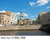 Санкт-Петербург, церковь Анны Пророчицы и Сименона Богоприимца, 1731-1734, арх. М. Г. Земцов, набережная реки Фонтанки, барокко (2012 год). Редакционное фото, фотограф ИВА Афонская / Фотобанк Лори