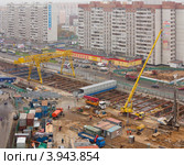 Строительство метро в Жулебино (2012 год). Редакционное фото, фотограф FotAle / Фотобанк Лори