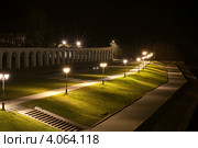 Великий Новгород. Набержная и аркада Гостиного двора (2012 год). Стоковое фото, фотограф Сергей Бойков / Фотобанк Лори