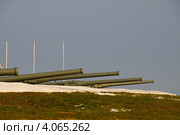 Орудия новосильцевской береговой батареи на острове Русском (2012 год). Редакционное фото, фотограф Сергеев Игорь / Фотобанк Лори