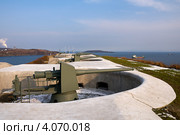 Орудия новосильцевской береговой батареи на острове Русском (2012 год). Стоковое фото, фотограф Сергеев Игорь / Фотобанк Лори
