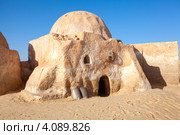 Декорации к фильму "Звездные войны" Джоржа Лукаса в Matmata, Tunisia, Африка (2012 год). Редакционное фото, фотограф Кекяляйнен Андрей / Фотобанк Лори