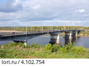 Город Киров, мост через реку Вятка (2012 год). Стоковое фото, фотограф Андрей Штанько / Фотобанк Лори