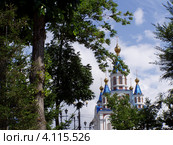 Церковь в летнем парке. Стоковое фото, фотограф Maksim Reztsov / Фотобанк Лори