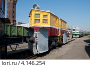 Плужный снегоочиститель СО-1-750 в музее железнодорожного транспорта. Санкт-Петербург (2012 год). Редакционное фото, фотограф Виктор Карасев / Фотобанк Лори