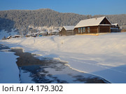 Россия, южный Урал, Белорецкий район. Село Кага зимой. (2013 год). Стоковое фото, фотограф Овчинникова Ирина / Фотобанк Лори