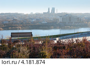 Донецк, Украина,утро, вид на реку Кальмиус, ноябрь (2012 год). Стоковое фото, фотограф Короленко Елена / Фотобанк Лори