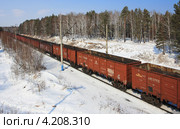 Порожние вагоны едут на восток за каменным углем (2012 год). Редакционное фото, фотограф Анатолий Матвейчук / Фотобанк Лори