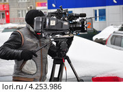 Видеооператор за работой. Стоковое фото, фотограф Володина Ольга / Фотобанк Лори