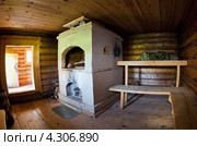 Интерьер русской бани. Стоковое фото, фотограф FotograFF / Фотобанк Лори