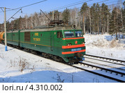 Электровоз ВЛ10-1302 на Транссибе (2012 год). Редакционное фото, фотограф Анатолий Матвейчук / Фотобанк Лори