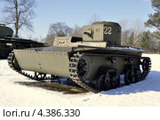 Малый плавающий танк Т-38. Экспозиция мемориального комплекса "Прорыв блокады Ленинграда". (2013 год). Редакционное фото, фотограф Владимир Кошарев / Фотобанк Лори