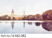 Дореволюционная открытка. Город Тула. Сретенская церковь. Начало 20 века. Стоковая иллюстрация, иллюстратор Игорь Низов / Фотобанк Лори
