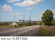 Вид на Углегорскую ТЭС. Донецкая область. Светлодарск (2011 год). Стоковое фото, фотограф Галина Лукьяненко / Фотобанк Лори