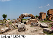 Развалины Иераполиса в Памуккале, Турция (2010 год). Стоковое фото, фотограф Кравченко Юлия / Фотобанк Лори