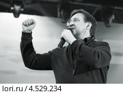 Юрий Шевчук общается со зрительным залом на концерте в Кондопоге 07.04.2013. Редакционное фото, фотограф Сергей Цепек / Фотобанк Лори