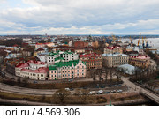 Выборг, вид сверху на старый город (2013 год). Стоковое фото, фотограф Юлия Бабкина / Фотобанк Лори