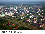 Вид на город Лангепас с высоты 500 метров (2012 год). Стоковое фото, фотограф Владимир Мельников / Фотобанк Лори
