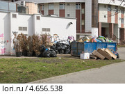 Помойка в Москве перед вывозом (2012 год). Редакционное фото, фотограф Алёшина Оксана / Фотобанк Лори