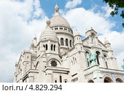Базилика Сакре-Кёр (Basilique du Sacré Cœur). Монмартр. Париж. Франция (2013 год). Стоковое фото, фотограф E. O. / Фотобанк Лори
