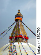Ступа  Боднатх, Катманду,  Непал (Bouddhanat stupa, Nepal) (2013 год). Стоковое фото, фотограф Светлана Колобова / Фотобанк Лори