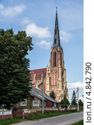 Костёл Пресвятой Троицы , Гервяты, Беларусь (2013 год). Стоковое фото, фотограф Михаил Широков / Фотобанк Лори