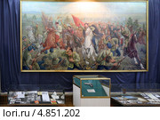 Город Чебоксары. Музей Чапаева, картина С.Н. Богаткина "Чапаев в бою" (1937) (2013 год). Редакционное фото, фотограф Алексей Гусев / Фотобанк Лори