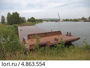 Баржа на водохранилище (2013 год). Редакционное фото, фотограф Валерий Акулич / Фотобанк Лори