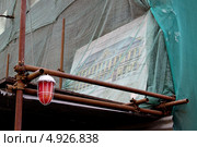 Реставрационные работы дома Баулина на Николоямской улице (2013 год). Редакционное фото, фотограф Илюхина Наталья / Фотобанк Лори