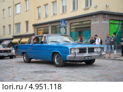Dodge Coronet 500 440 Magnum (WP23) 60-х годов на улице Хямеенлинны. Финляндия (2013 год). Редакционное фото, фотограф Виктор Карасев / Фотобанк Лори