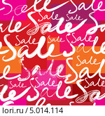 Бесшовный фон из оригинальной надписи "sale" Стоковая иллюстрация, иллюстратор Касьянова Татьяна / Фотобанк Лори