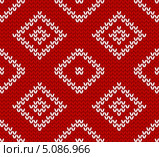 Бесшовная вязаная текстура с квадратиками. Стоковая иллюстрация, иллюстратор Евгения Малахова / Фотобанк Лори