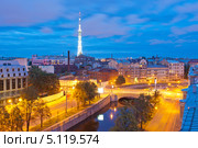 Санкт-Петербург. Вид на Каменоостровский мост на реке Карповке (2013 год). Редакционное фото, фотограф Литвяк Игорь / Фотобанк Лори