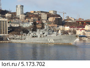 Большой противолодочный корабль "Адмирал Пантелеев". Владивосток (2012 год). Редакционное фото, фотограф Валерий Акулич / Фотобанк Лори