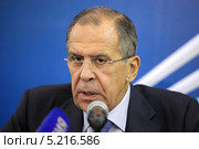 Сергей Лавров, Министр иностранных дел Российской Федерации (2013 год). Редакционное фото, фотограф Виктор Филиппович Погонцев / Фотобанк Лори