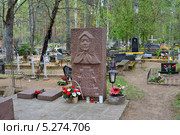 Могила народной сказительницы народа сету Анне Вабарны, село Вярска, Пылвамаа, Эстония (2012 год). Редакционное фото, фотограф Константин Меньшиков / Фотобанк Лори