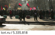 Протестная акция в Днепропетровске, Украина (2013 год). Редакционное видео, видеограф Потийко Сергей / Фотобанк Лори