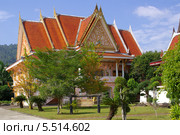 Буддистский Храм сидящего монаха (Wat Kaeo Manee Si Mahathat) в провинции Пханг Нга, Тайланд (2014 год). Стоковое фото, фотограф Natalia Sidorova / Фотобанк Лори