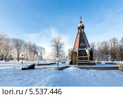 Город Углич. Часовня "Защитникам Отечества во все времена от благодарных угличан" (2014 год). Редакционное фото, фотограф Сергей Лаврентьев / Фотобанк Лори