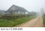 Дорога через деревню Радомино в тумане. Стоковое фото, фотограф Dmitry29 / Фотобанк Лори