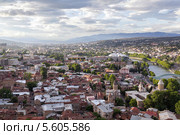 Панорама вечернего Тбилиси. Грузия (2013 год). Стоковое фото, фотограф Евгений Ткачёв / Фотобанк Лори