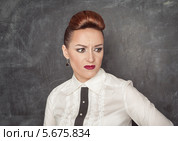 Деловая женщина с выражением отвращения на лице. Стоковое фото, фотограф Darkbird77 / Фотобанк Лори