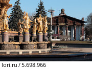 Фонтан Дружбы народов. ВВЦ. Москва (2014 год). Редакционное фото, фотограф Николай Голиков / Фотобанк Лори