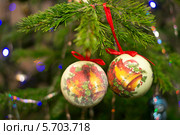 Новогодние шарики на елке (2014 год). Редакционное фото, фотограф Ирина Ращектаева / Фотобанк Лори