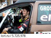 Портрет пилота Формулы 1 Ромена Грожана (команда Lotus F1 Team) в автомобиле Дастер на "Гонке звезд" за приз журнала "За рулем" 23 февраля 2014. Редакционное фото, фотограф Николай Винокуров / Фотобанк Лори