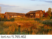 Закат в деревне Кимца, русский север (2013 год). Стоковое фото, фотограф Юлия Зайцева / Фотобанк Лори