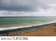 Гроза на Черном море в районе Севастополя (2012 год). Стоковое фото, фотограф Олег Хархан / Фотобанк Лори