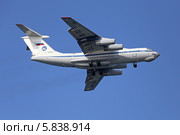 Военно-транспортный самолёт Ил-76 МД в воздухе (бортовой номер RA-78844 ) (2014 год). Редакционное фото, фотограф Алексей Гусев / Фотобанк Лори